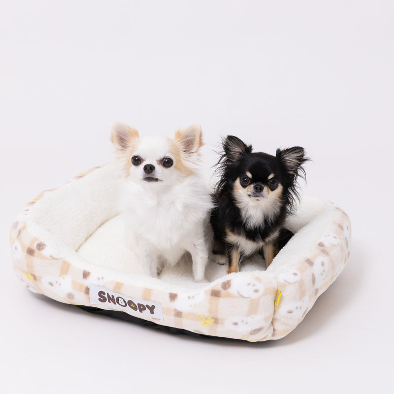 【先行予約 20％OFF】 スヌーピーチェックボアソファ ペット用品