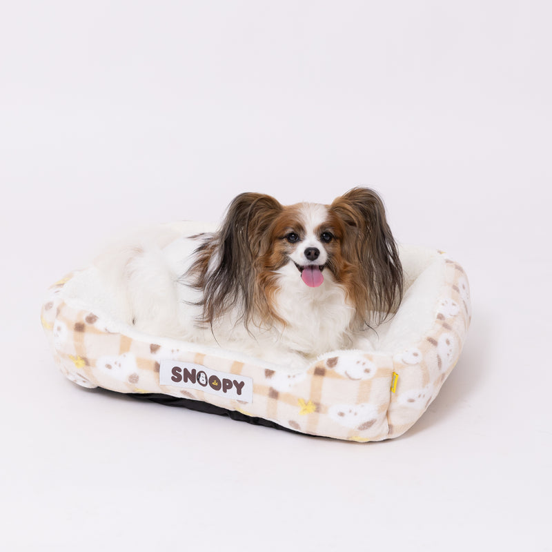 【先行予約 20％OFF】 スヌーピーチェックボアソファ ペット用品