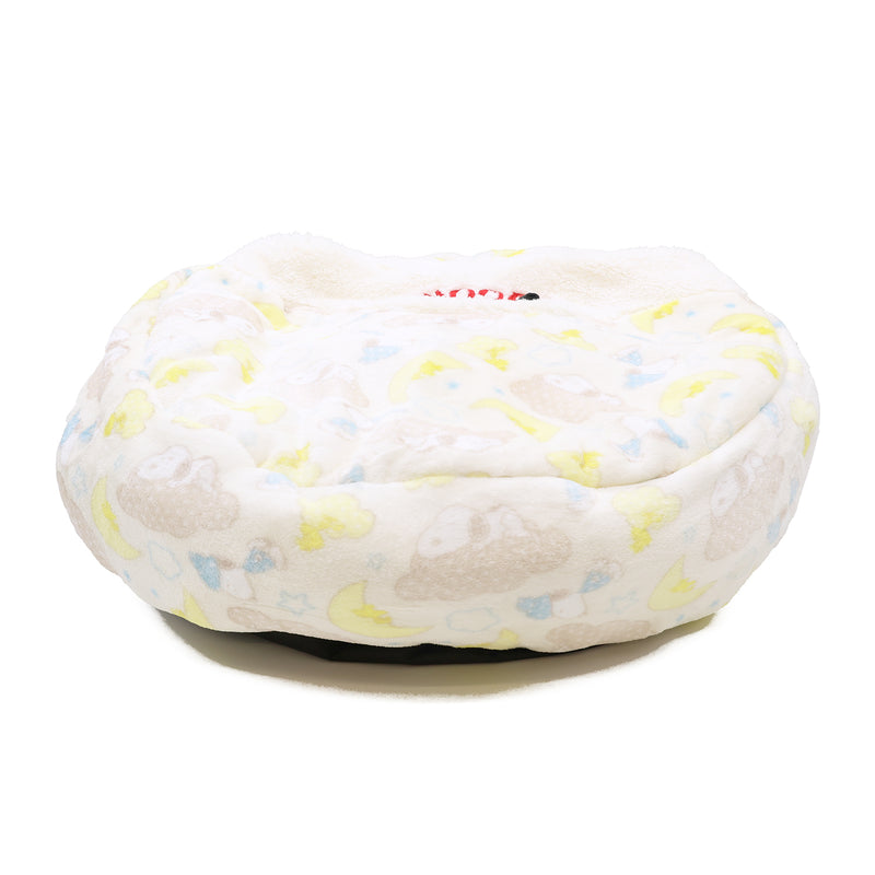【先行予約 20％OFF】 スヌーピー雲柄ボアラウンドベッド ペット用品