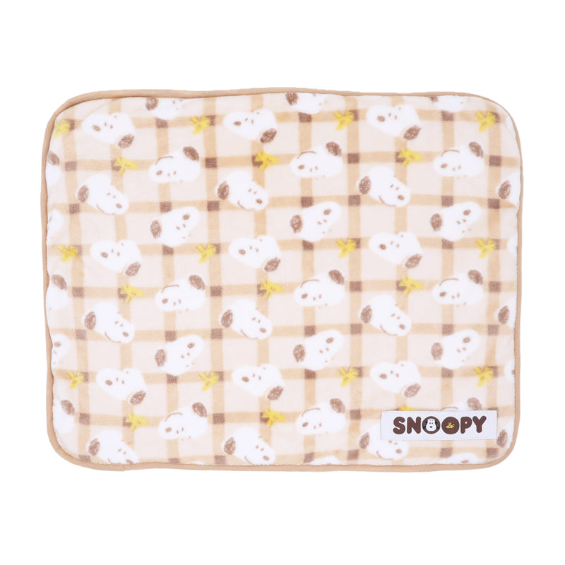 【先行予約 20％OFF】 スヌーピーチェックボアブランケットM ペット用品