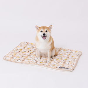 スヌーピーチェックボアブランケットL ペット用品