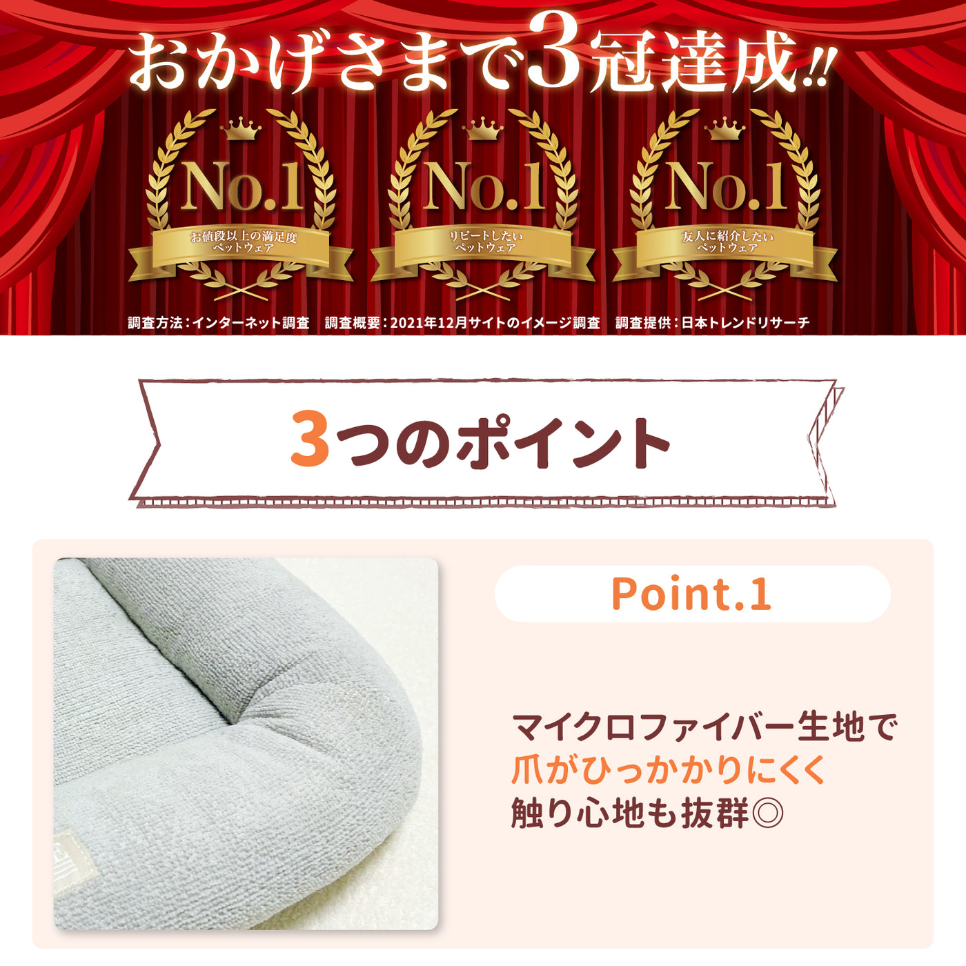 PET THREEふんわりマット 犬服 ペットウェア ペット用品｜MOFF(モフ