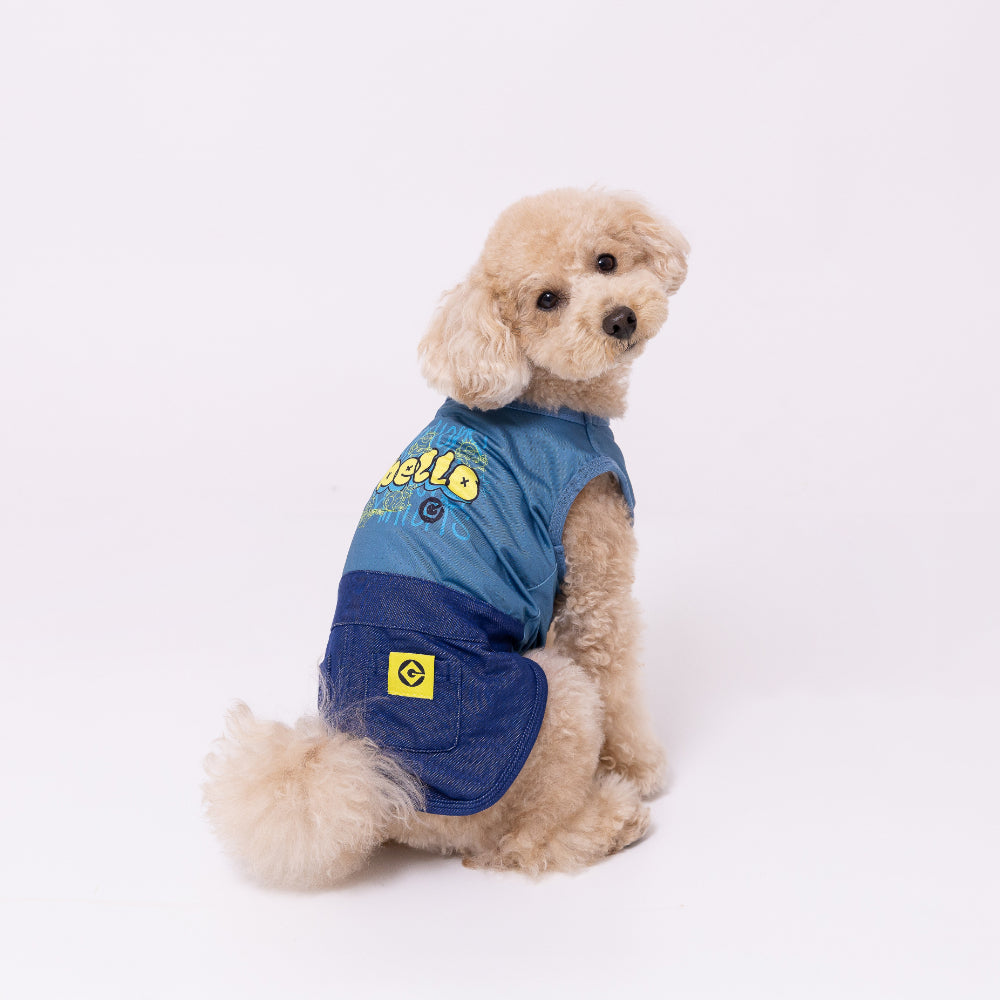 ECミニオンデニム切替タンク ペット用品 犬服 ペットウェア ペット用品