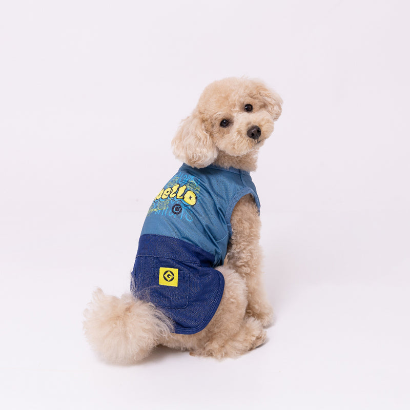 ECミニオンデニム切替タンク ペット用品 犬服 ペットウェア ペット用品