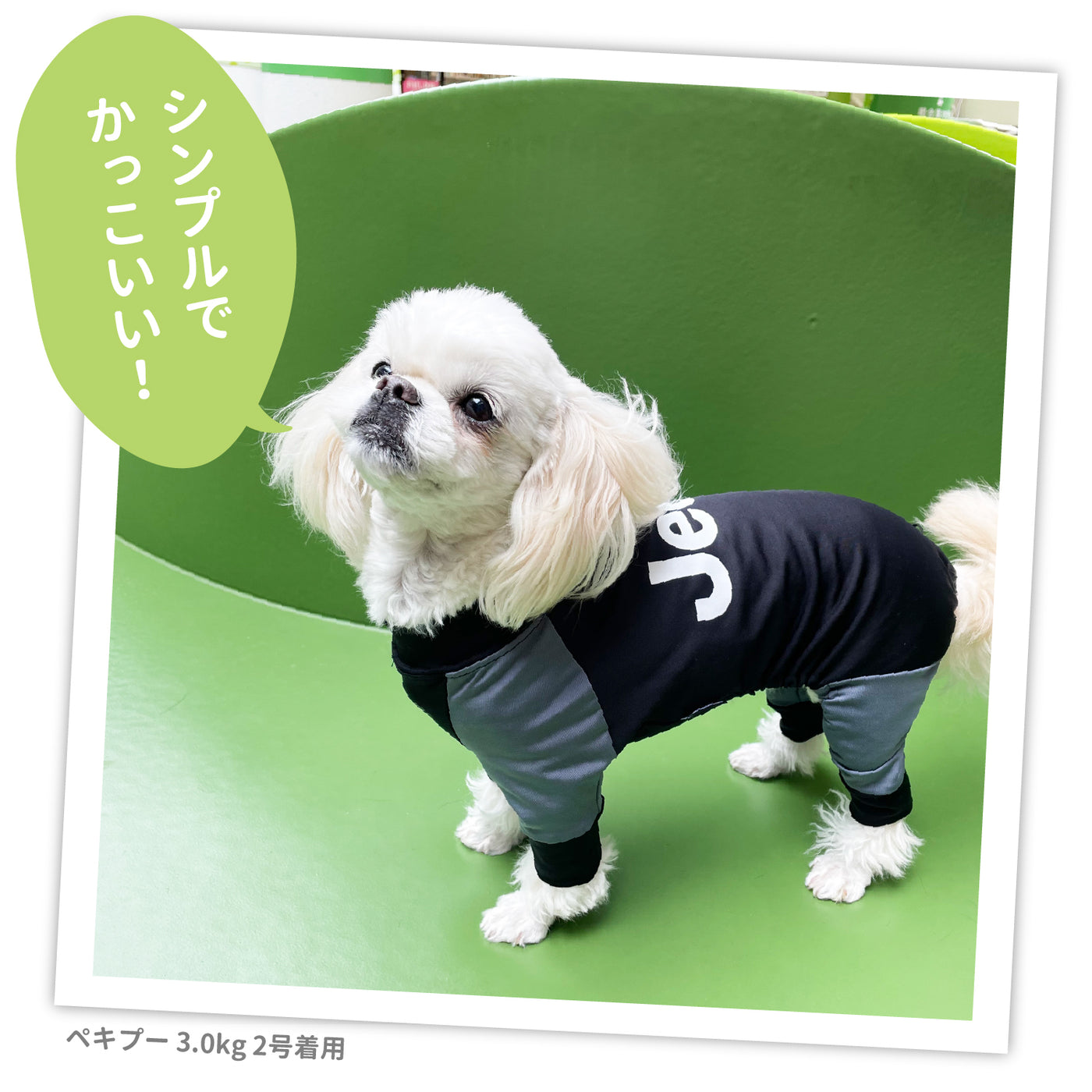 JEEPラッシュガードロンパース 犬服 ペットウェア ペット用品|MOFF(モフ) 犬服 ドッグ ペットウェア ショップ 3号ロング / ブラック