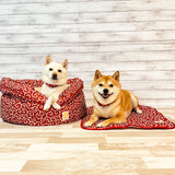 mamemochi 沼る唐草ラウンドベッド & ブランケット  セット〜唐草まみれシリーズ〜