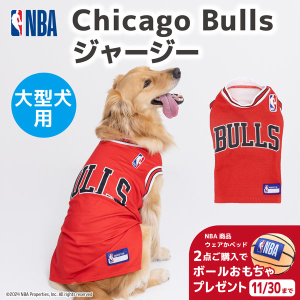 【開幕記念10%OFF＋ボールトイプレゼント】NBA Chicago Bulls ジャージー 中大型犬  NBA公式ライセンス ペット商品