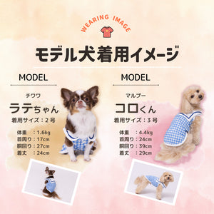 pipi ギンガムセーラータンク ペット用品 26SS