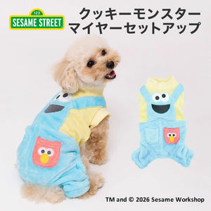【SESAME STREET】セサミストリート クッキーモンスターマイヤーセットアップ 26AW