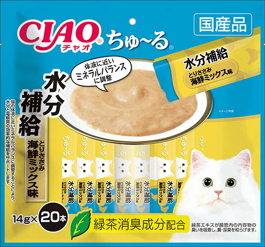 いなば ちゅ～る水分補給ささみ海鮮ミックス味１４ｇ２０本