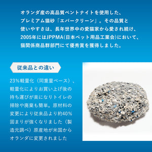 EVERCLEAN エバークリーン 6L×3袋 オランダ産 ベントナイト最高級品質 猫自動トイレ 猫砂 固まる 鉱物 ネコ砂 ねこすな 固まる猫砂 消臭 活性炭 6kg