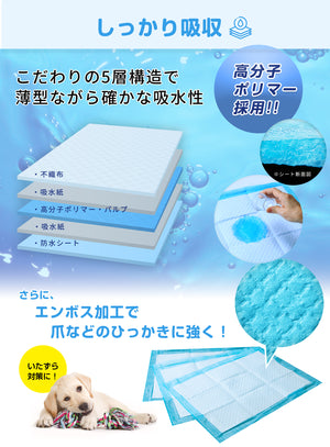 コスパがいいペットシーツ  薄型 レギュラー 800枚・ワイド400 枚・スーパーワイド  200枚 / 大容量 まとめ買い 業務用ケース ペット用 犬 トイレシート 1回使い捨て いぬ 猫 ねこ システムトイレ